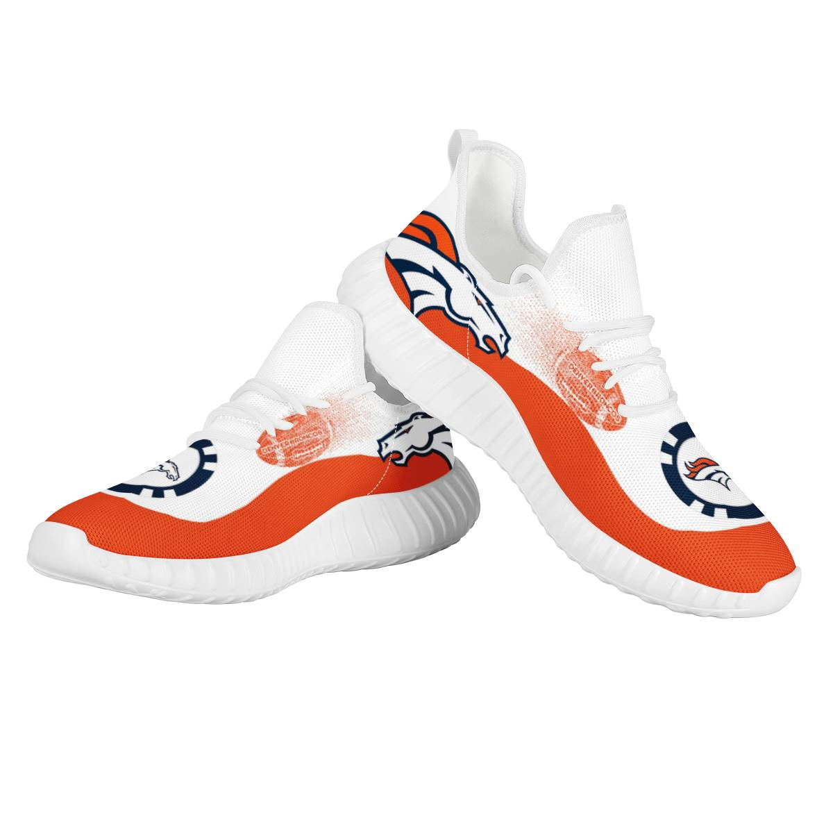 Women's Denver Broncos Mesh Knit Sneakers/Shoes 013